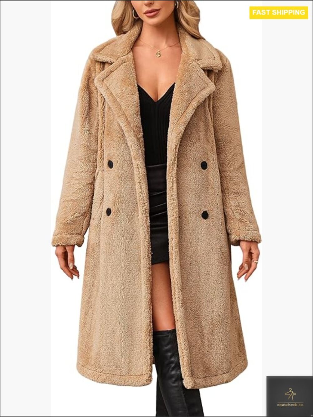 Faux Fur Teddy Jacket Cozy Oversized Chic Winter Coat Cardigan Open Front